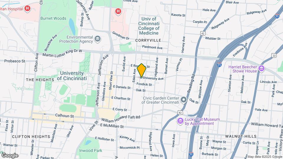 221 E University Ave Map and Location Details