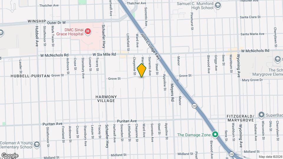 16639 Ward Ave Map and Location Details