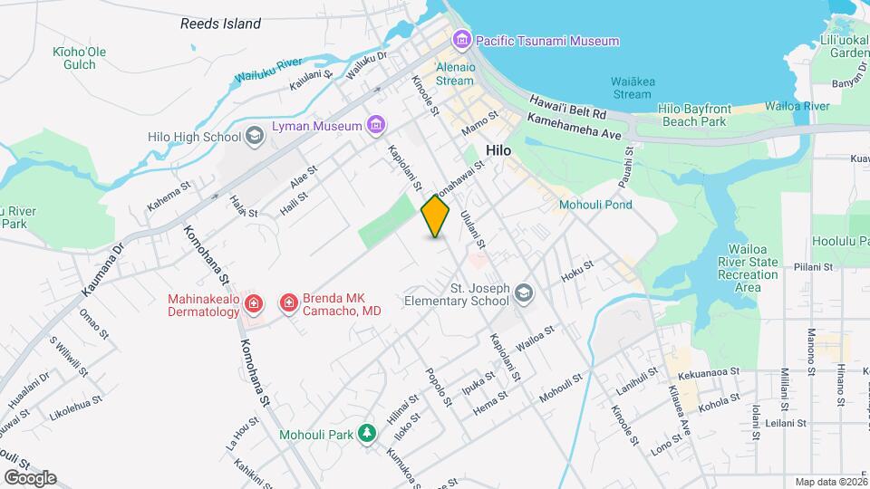 Renovated 2 bedroom apartment in Hilo Map and Location Details