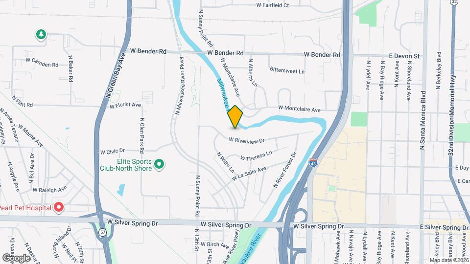 1100 W Riverview Dr Map and Location Details