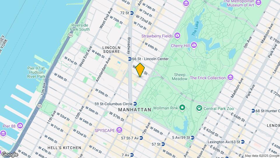 16 W 64th St Map and Location Details