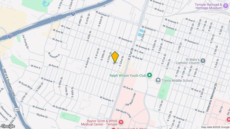 1409 S 35th St Map and Location Details