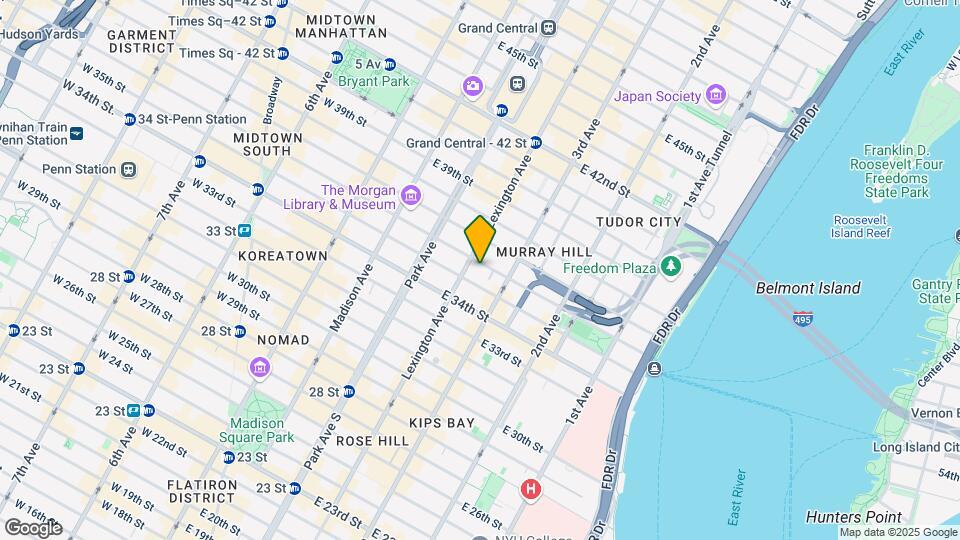 138 E 36th St Map and Location Details