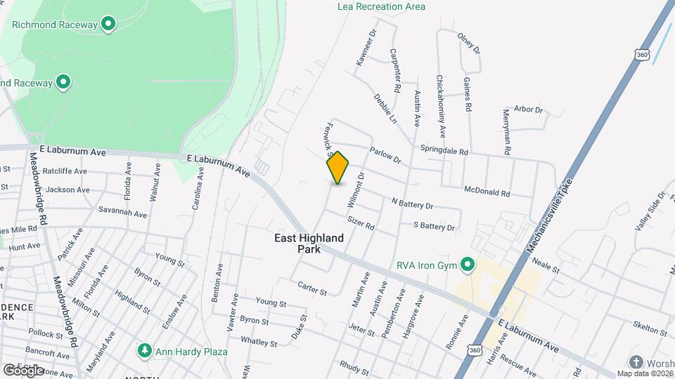 4011 Fenwick St Map and Location Details