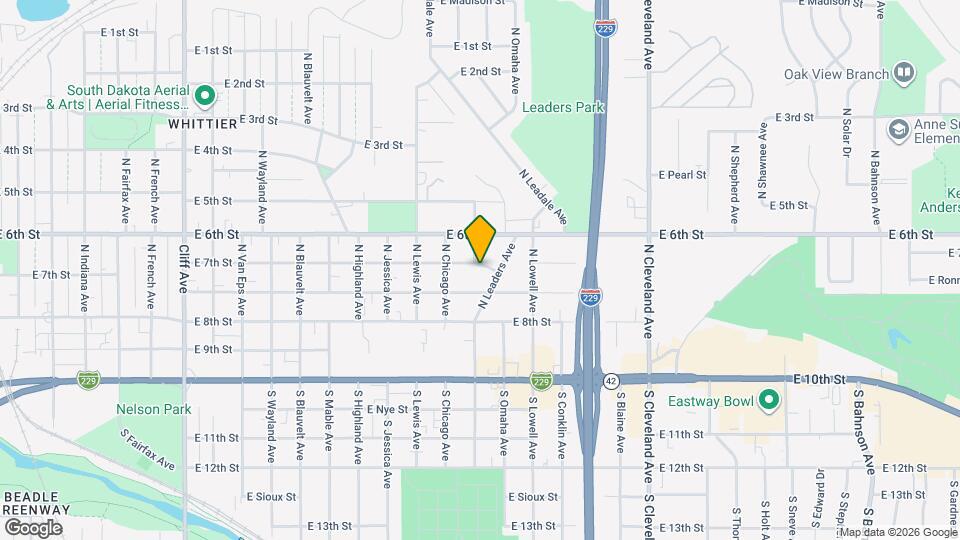 2205 E 7th St Map and Location Details