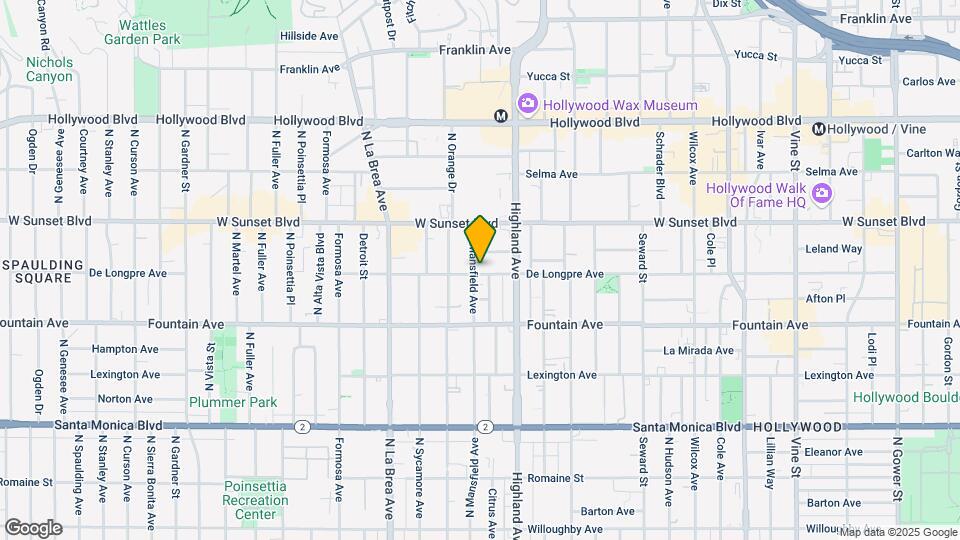 1400-1408 N Mansfield Ave Map and Location Details