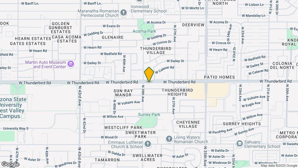 3829 W Thunderbird Rd Map and Location Details