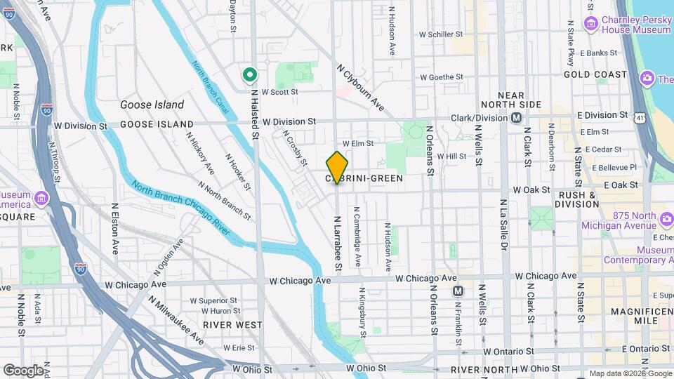 1008 N Larrabee St Map and Location Details