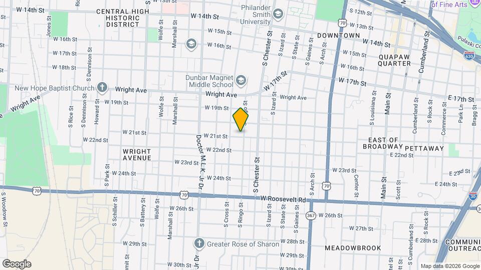 1106 W 21st St Map and Location Details