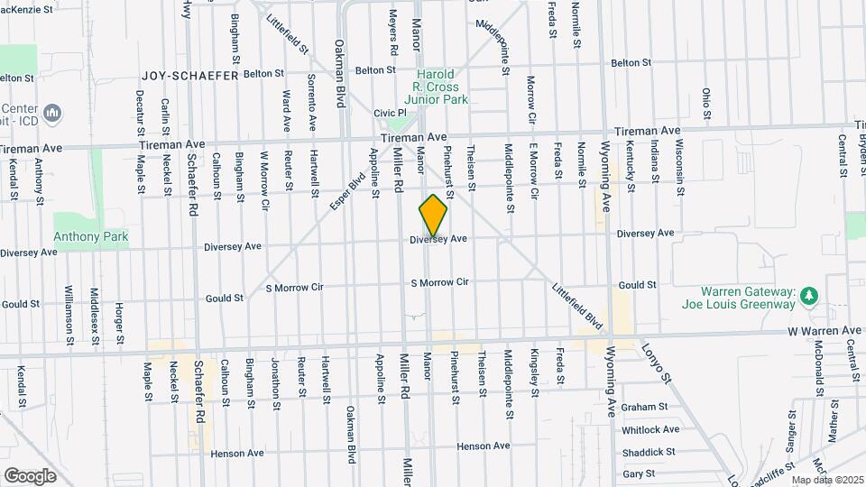 7542 Manor St Map and Location Details