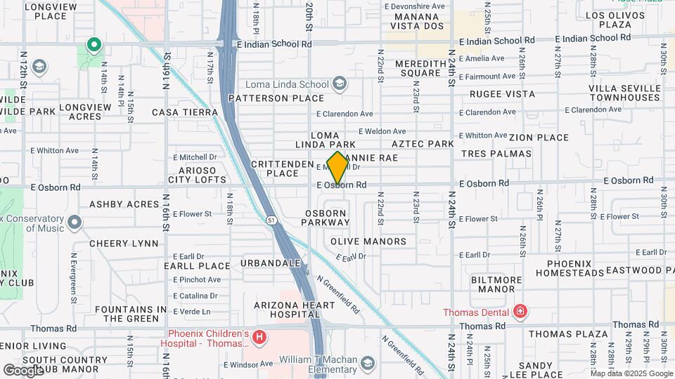 2039 E Osborn Rd Map and Location Details