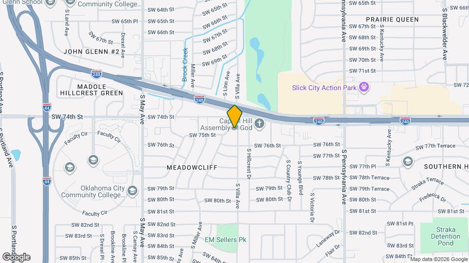 7601 S Villa Ave Map and Location Details