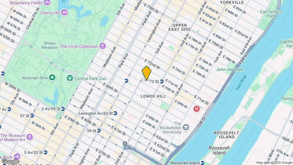205 E 69th St Mapa y Detalles de la Ubicación