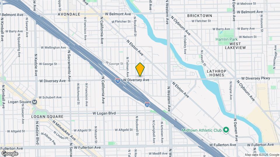 2540 W Diversey Ave Map and Location Details