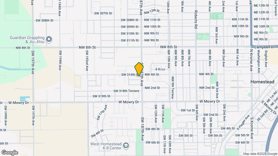 18711 SW 316th Terrace Mapa y Detalles de la Ubicación