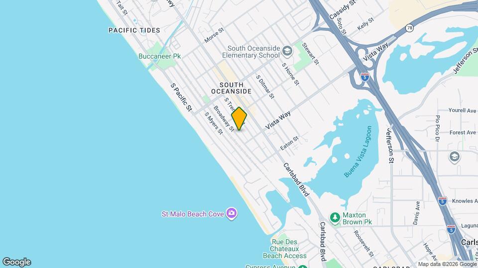 1926 Broadway St Map and Location Details