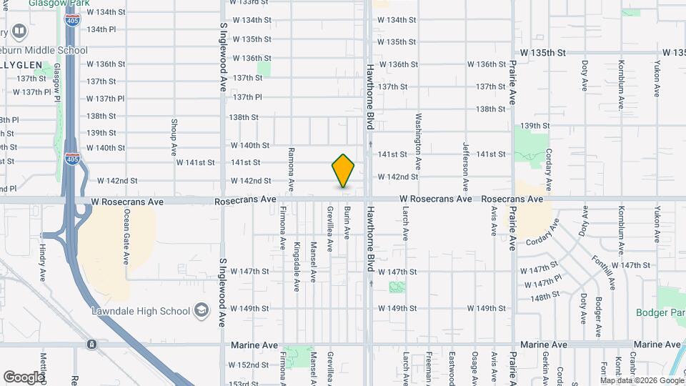 4455 W Rosecrans Ave., Lawndale, CA 90250 Mapa y Detalles de la Ubicación