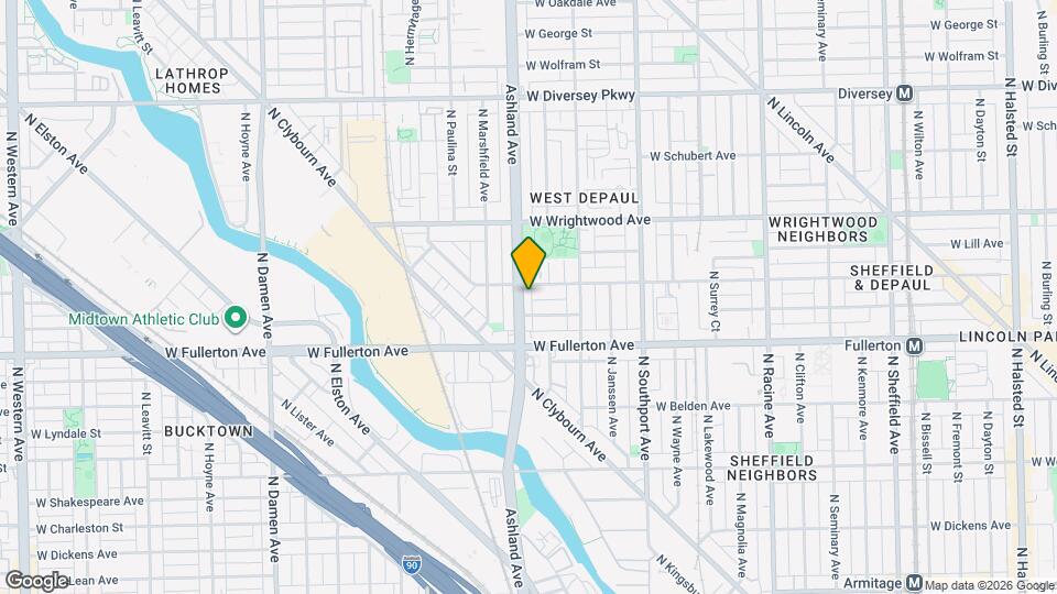 2449 N Ashland Ave, Unit one Map and Location Details