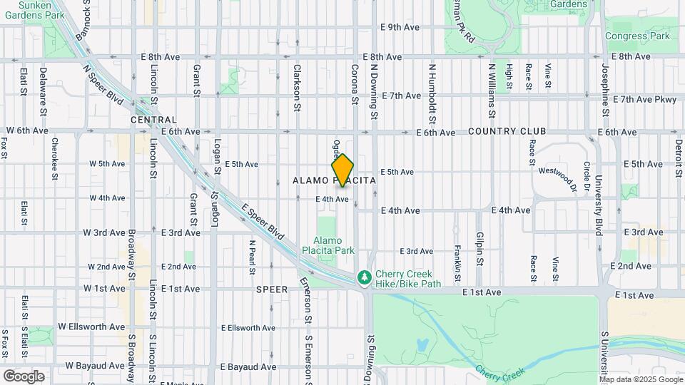 410 N Ogden St Map and Location Details