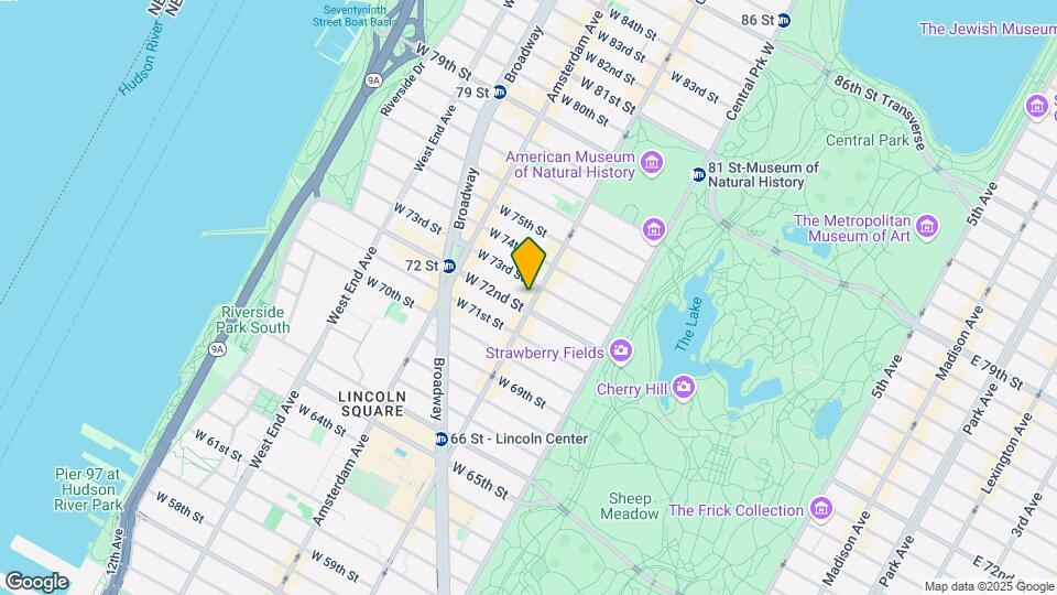101 W 72nd St Map and Location Details