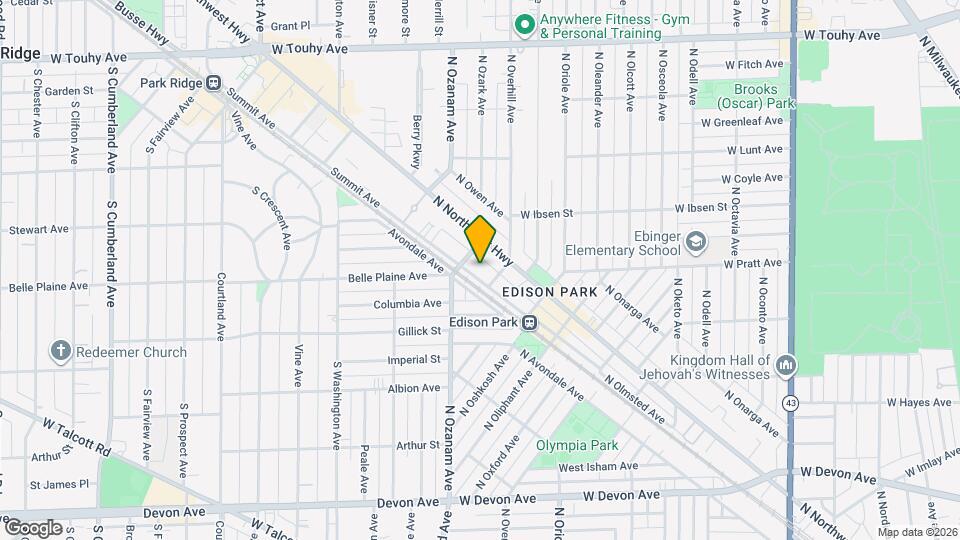 6817 N Olmsted Ave Map and Location Details
