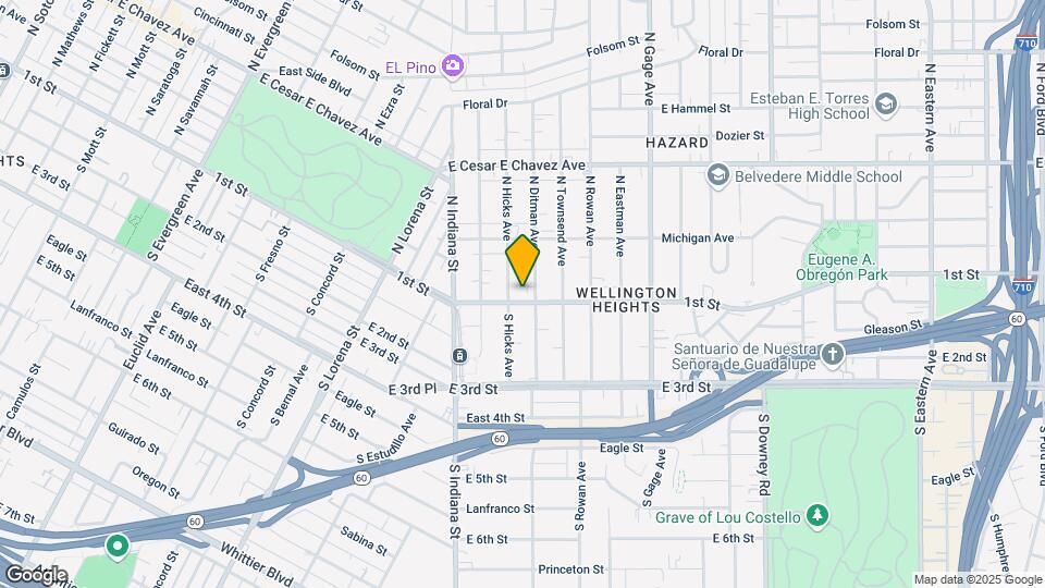 3579-3581 E 1st St Mapa y Detalles de la Ubicación