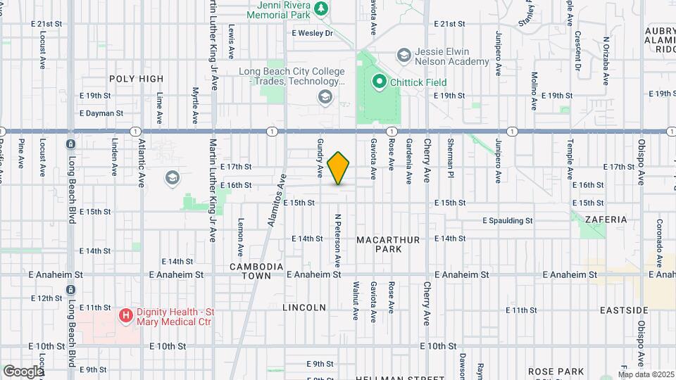 1444 E 16th St Map and Location Details
