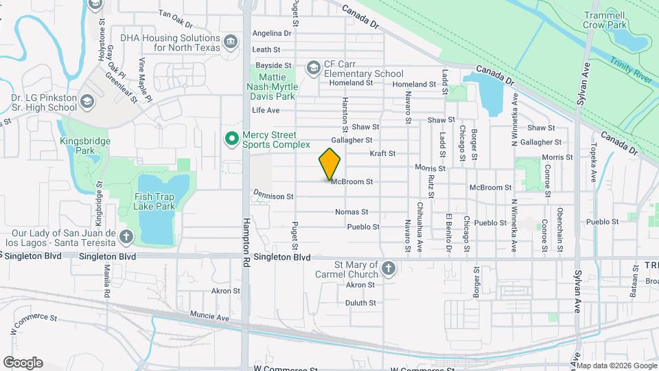 1922 McBroom St Map and Location Details