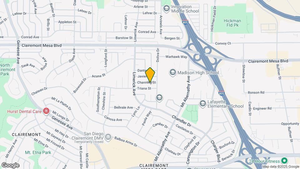 5331 Channing St Map and Location Details