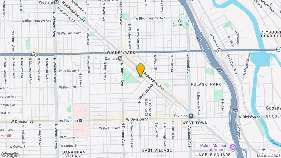 1409 N Wicker Park Ave, Unit 2 Map and Location Details