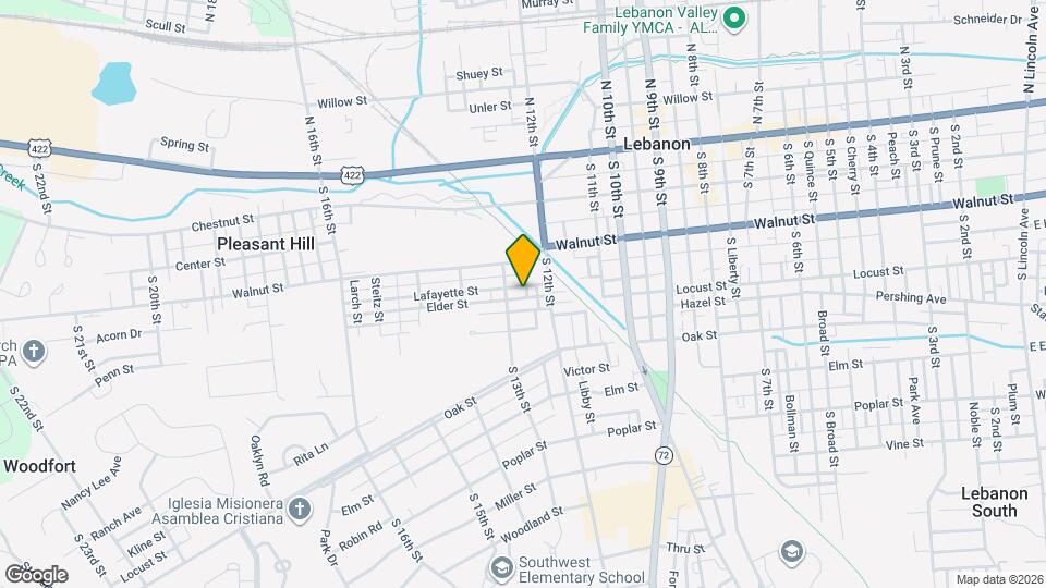 1232 Lafayette St Map and Location Details