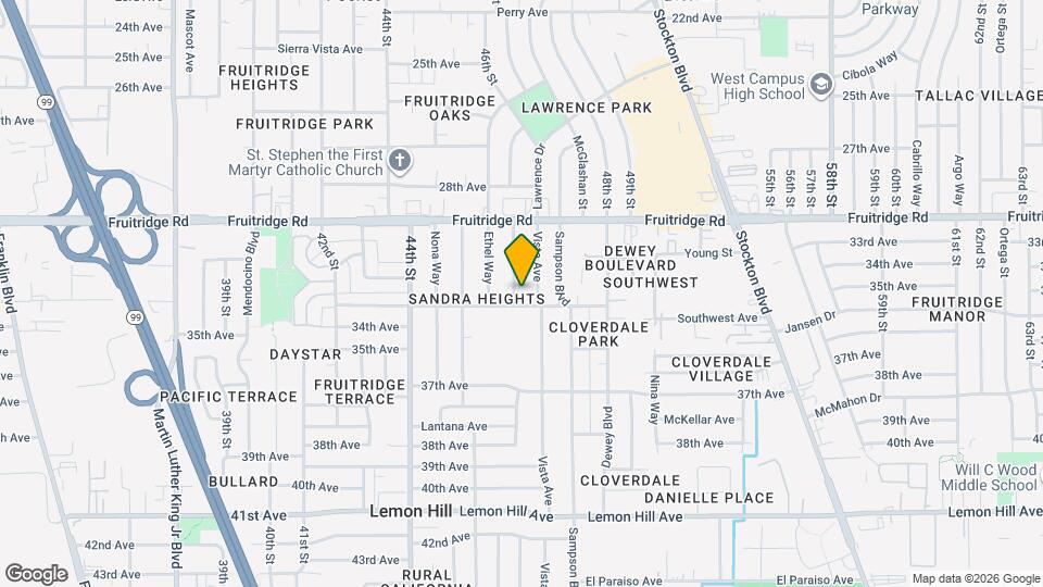 5657 Bonniemae Way Map and Location Details