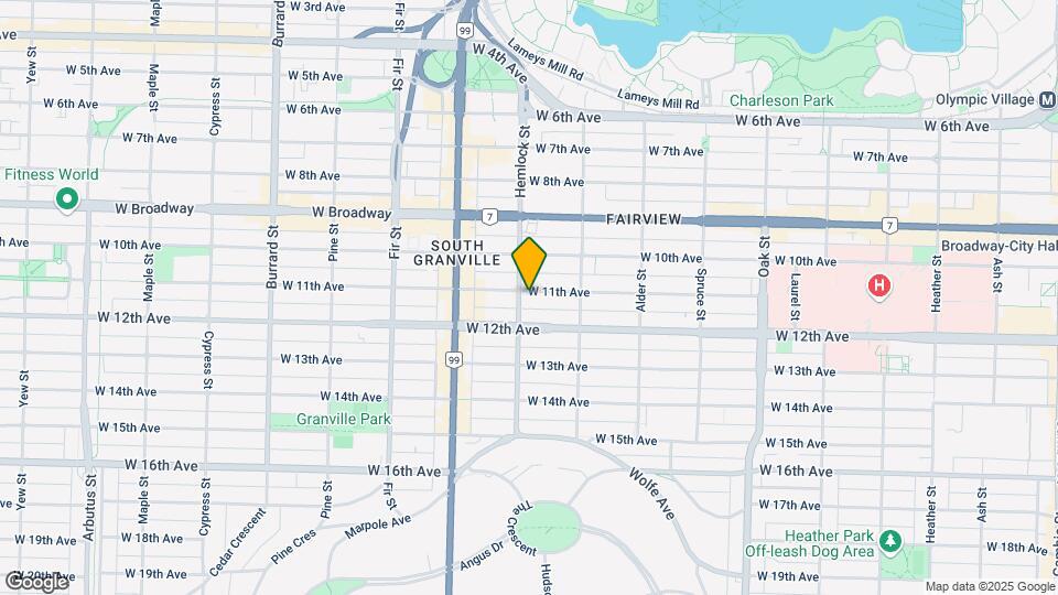 1386 W 11th Ave Map and Location Details