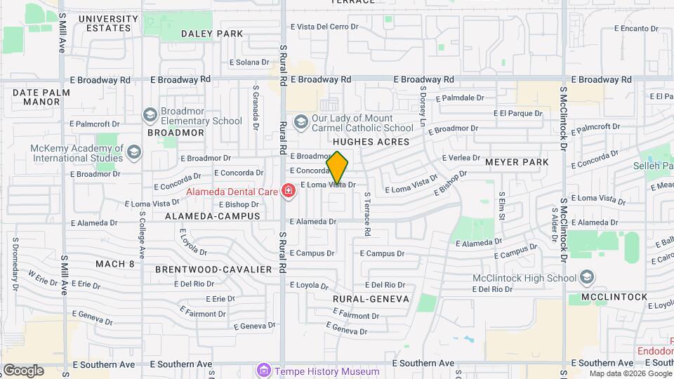 1037 E Loma Vista Dr Map and Location Details