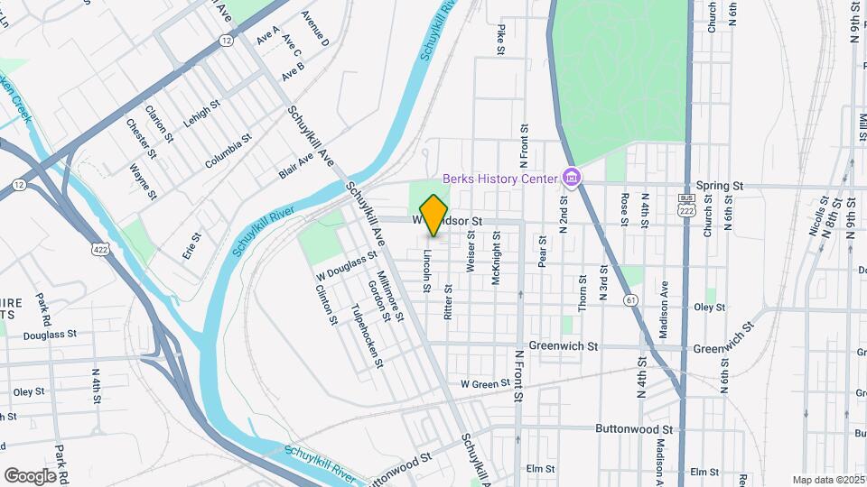 821 Lincoln St Map and Location Details