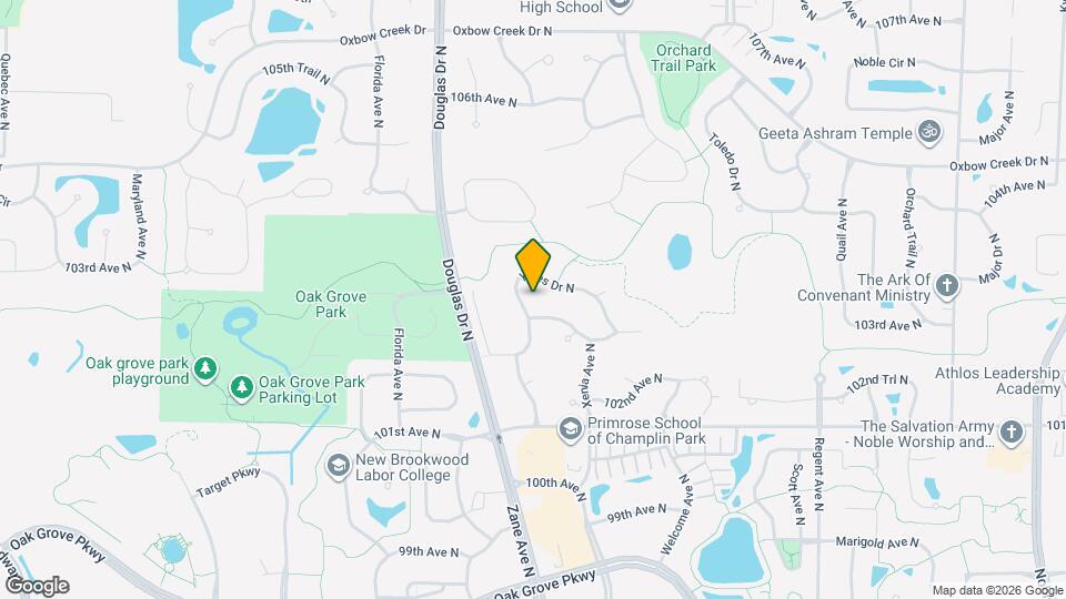 10304 Yates Dr N Map and Location Details