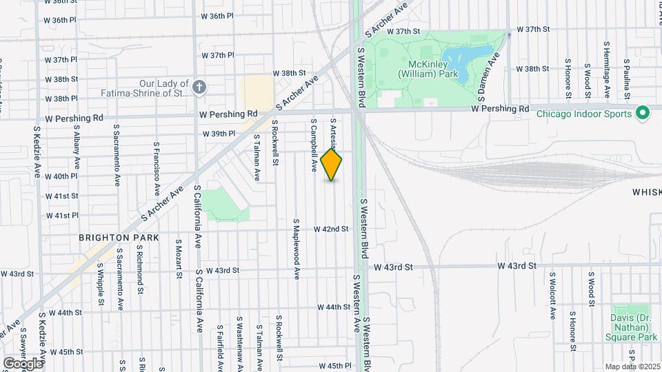 4054 S Artesian Ave Map and Location Details
