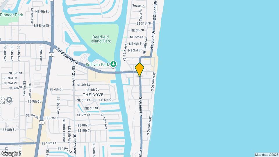 101 S Ocean Dr Map and Location Details