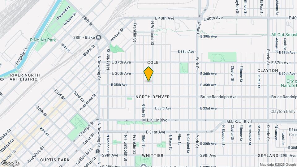 1723 E 35th Ave Map and Location Details