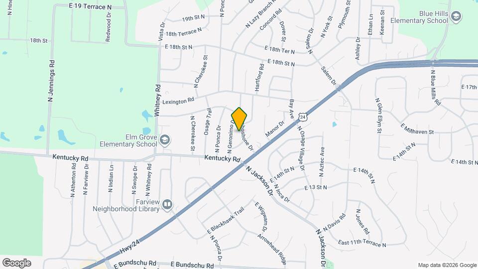 18613 Shoshone Dr Mapa y Detalles de la Ubicación