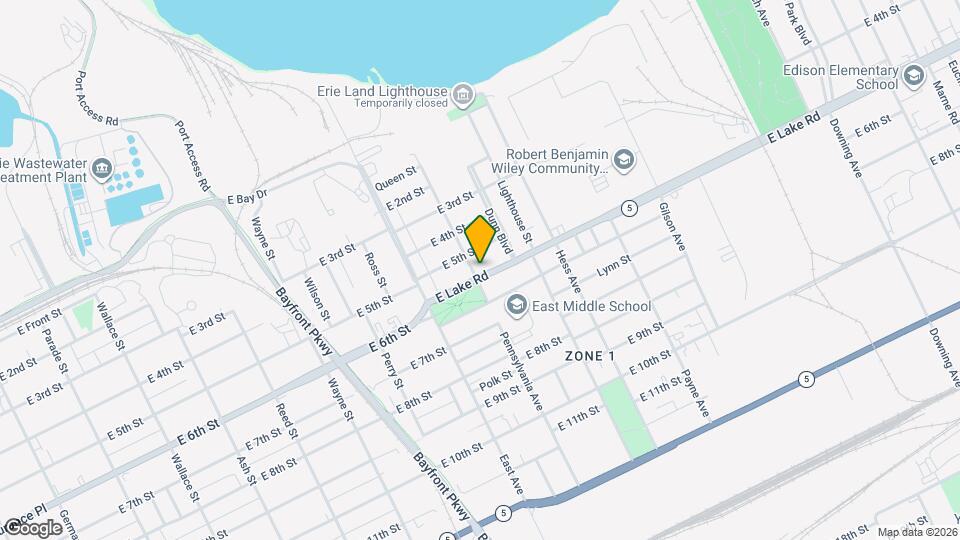 1106 E Lake Rd Map and Location Details