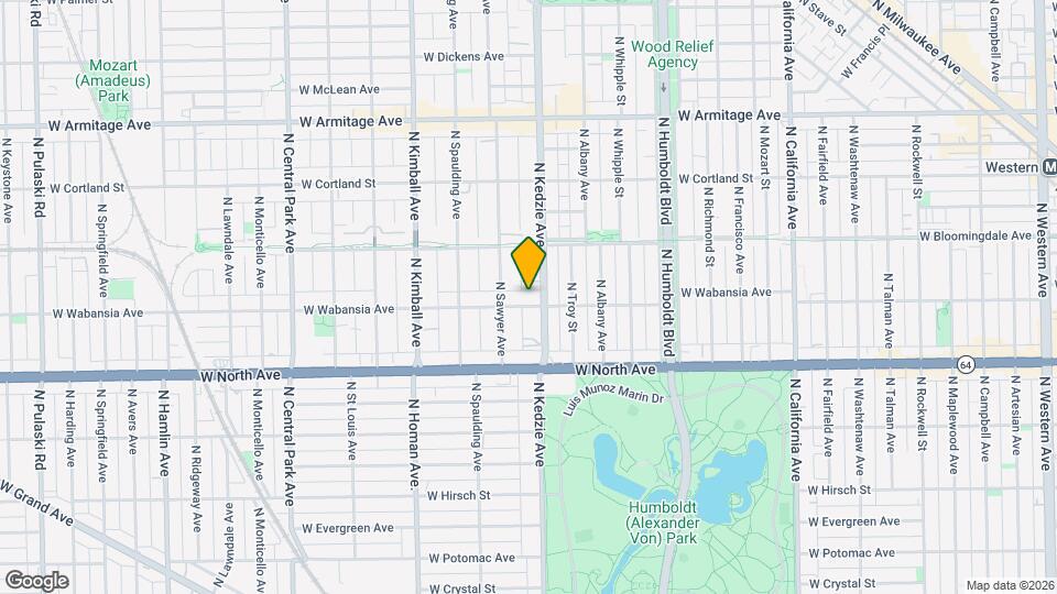 3208 W Wabansia Ave Mapa y Detalles de la Ubicación