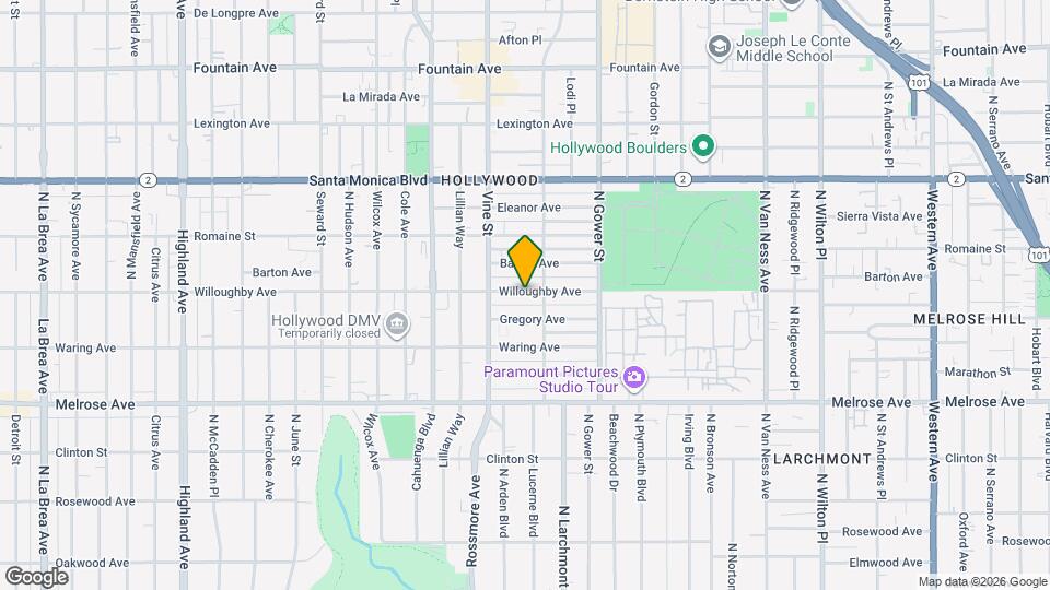 5918 1/2 Willoughby Ave Map and Location Details