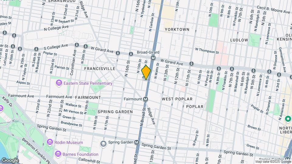 822 N Broad St Map and Location Details