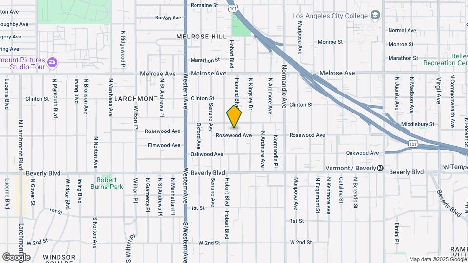 4605 Rosewood Ave Map and Location Details