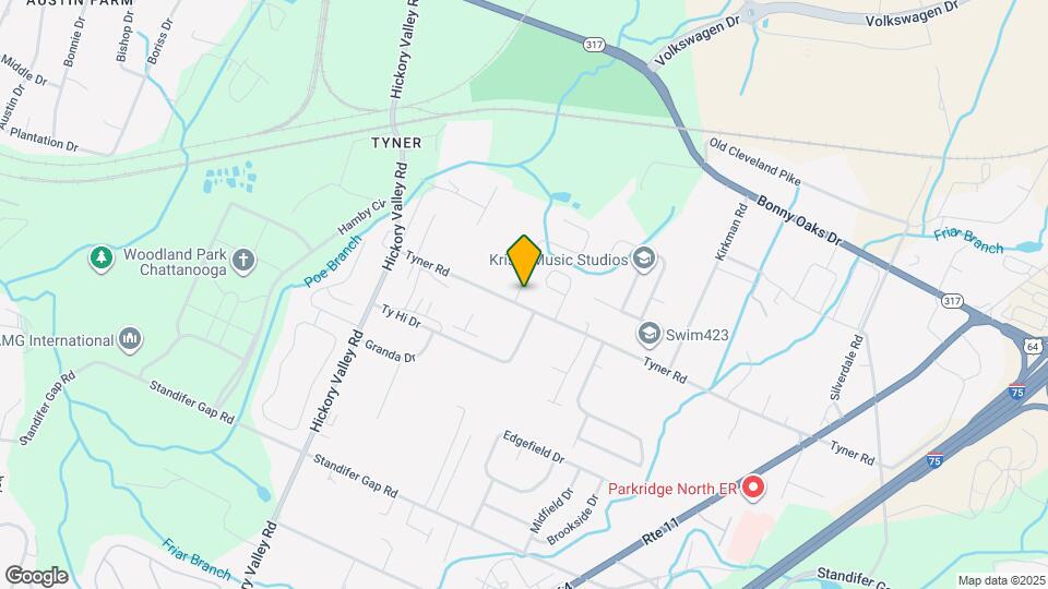 7102 Tyner Crossing Dr Map and Location Details