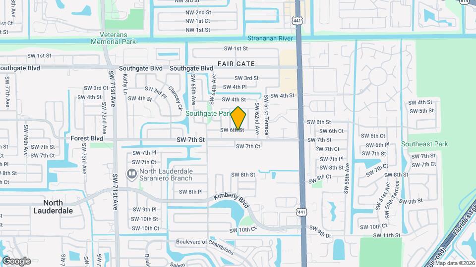 6260 SW 6th St Map and Location Details