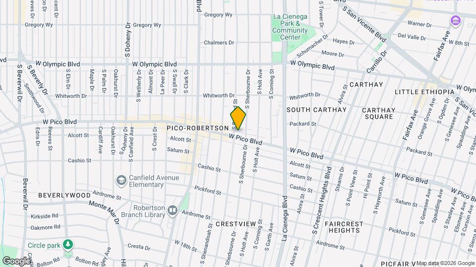 8655 W Pico Blvd Mapa y Detalles de la Ubicación