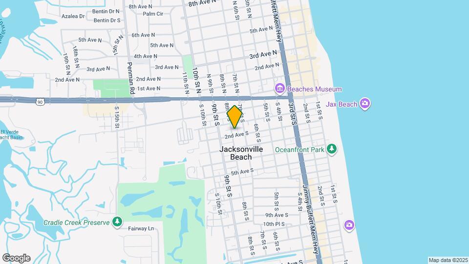 The Waves at Jacksonville Beach Mapa y Detalles de la Ubicación