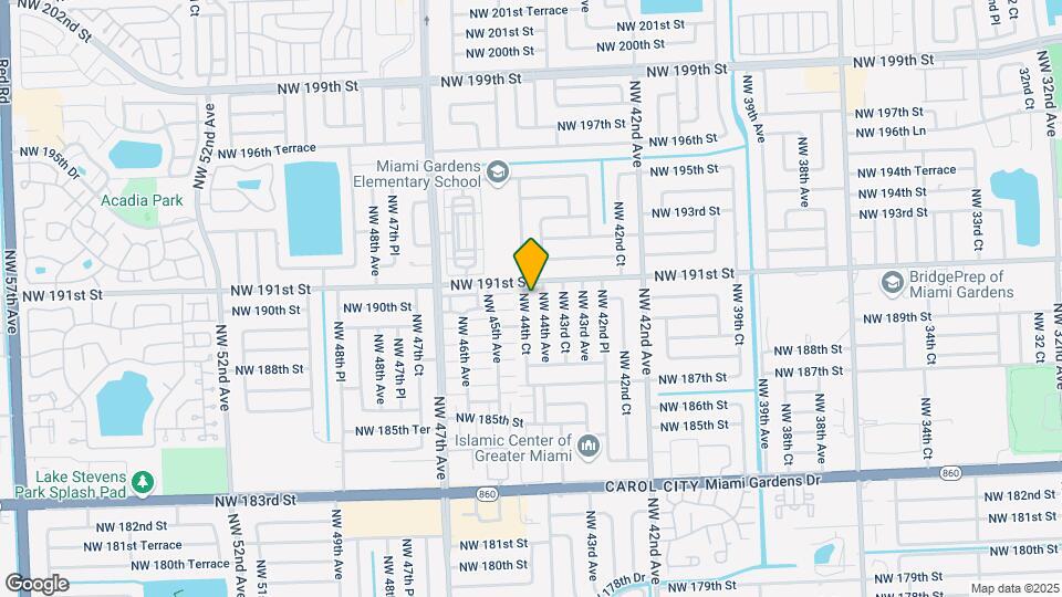 19015 NW 44th Ct Mapa y Detalles de la Ubicación